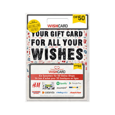 Carte cadeau Wishcard 50.-