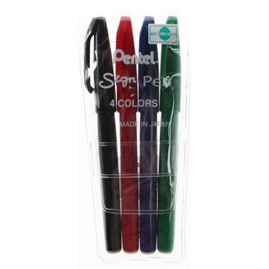 PENTEL Penne fibra Sign Pen 2.0mm S524 4 - colori ass.