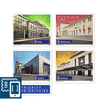 Stamps Series «Swiss railway stations»
