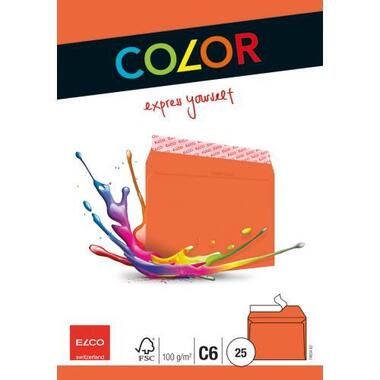 ELCO Enveloppe Office s / fenêtre C6 74634.82 100g, orange 25 pcs.