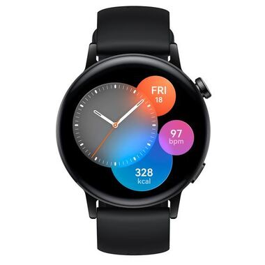 Huawei Watch GT3 Fluorel Strap (42mm, Black)