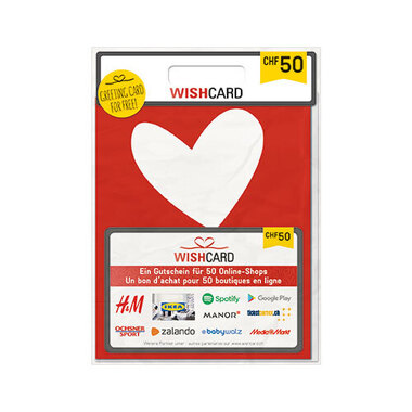 Carte cadeau Wishcard 50.-