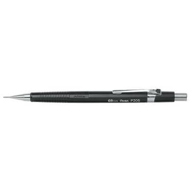 PENTEL Matita pressione 0.5mm P205A nero con gomma cancellare