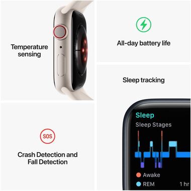 Apple Watch Series 8 4G (41mm, 32GB, Midnight)