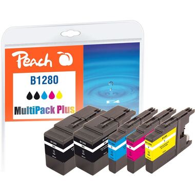 Peach Multipack Plus, XL, compatible avec Brother LC-1280