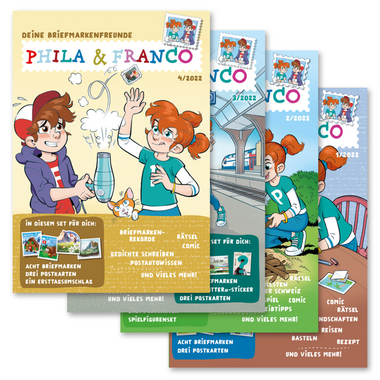 «Phila & Franco» set filatelico per bambini, FR Edizioni 1-4/2022