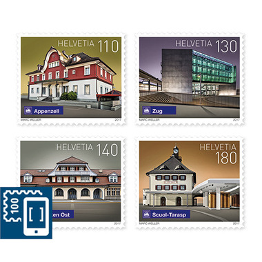 Stamps Series «Swiss railway stations»