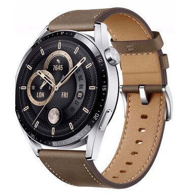 Huawei Watch GT3 Leather Strap (46mm, Brown)