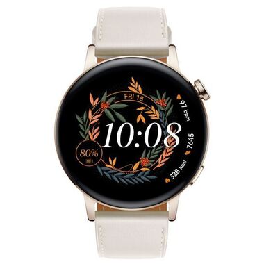 Huawei Watch GT3 Leather Strap (42mm, Gold)