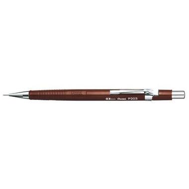 PENTEL Matita pressione 0.3mm P203 - E marrone con gomma cancellare