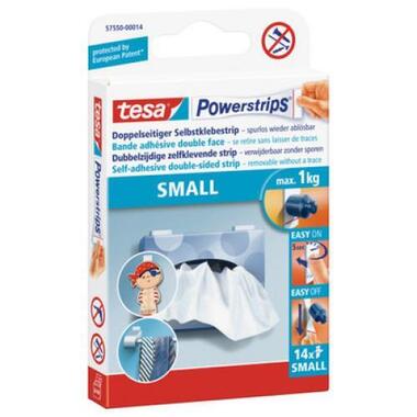 TESA Powerstrips Small 15x81mm 575500001 rimovibil., biadesivo 14 pezzi
