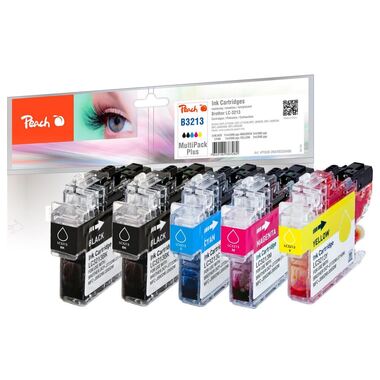 Peach Multi Pack Più con chip, compatibili con Brother LC-3213
