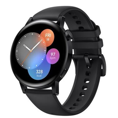 Huawei Watch GT3 Fluorel Strap (42mm, Black)